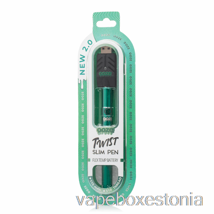 Vape Box Estonia Ooze Slim Twist Pen 2.0 Flex Temp Patarei Aqua Teal